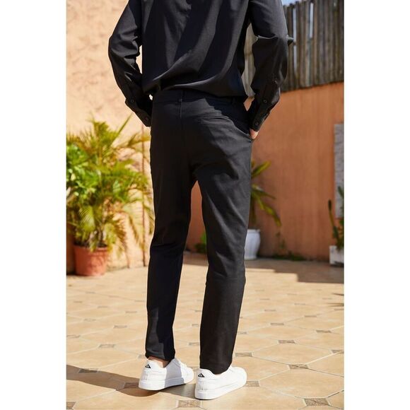 NEW Mens Slim Fit Dress 28” inseam Career Skinny Stretch Pants Golf Pants L - Picture 5 of 6